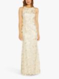 Adrianna Papell Floral Embroidery Dress, Ivory