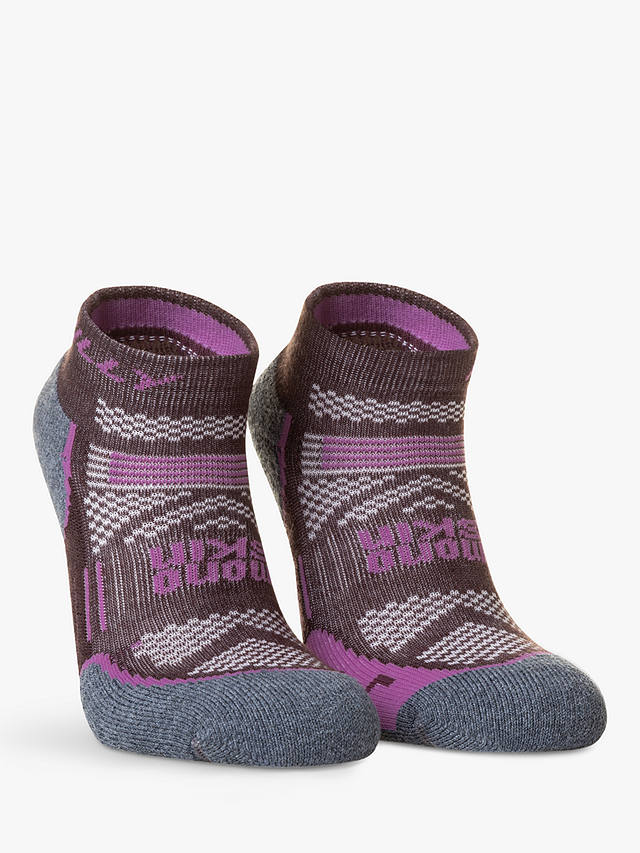 Hilly Supreme Ankle Running Socks, Cocoa/Heather
