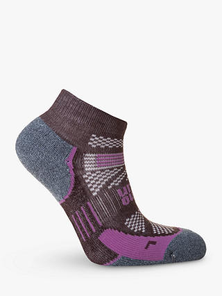 Hilly Supreme Ankle Running Socks, Cocoa/Heather