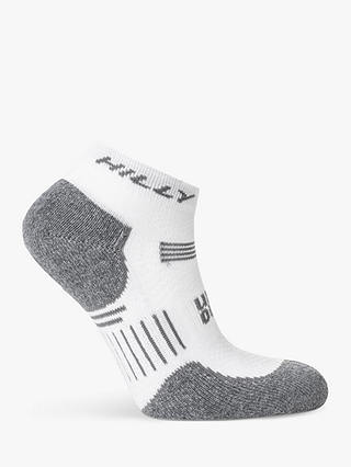 Hilly Supreme Ankle Running Socks, White/Grey Marl