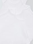 John Lewis ANYDAY Baby Sleeveless Bodysuit, Pack of 7, White