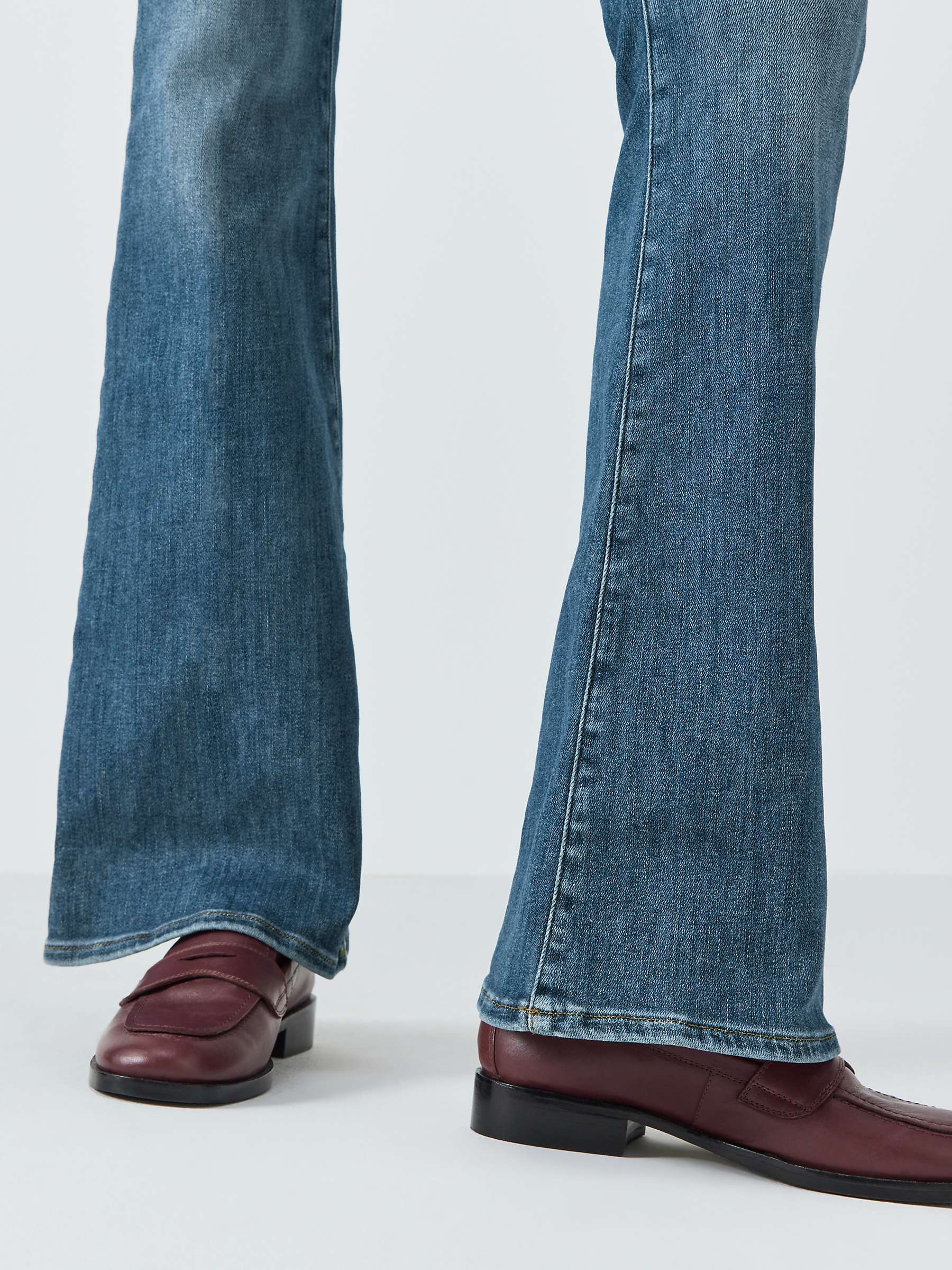 Buy FRAME Le High Waist Flared Jeans, Bestia Online at johnlewis.com