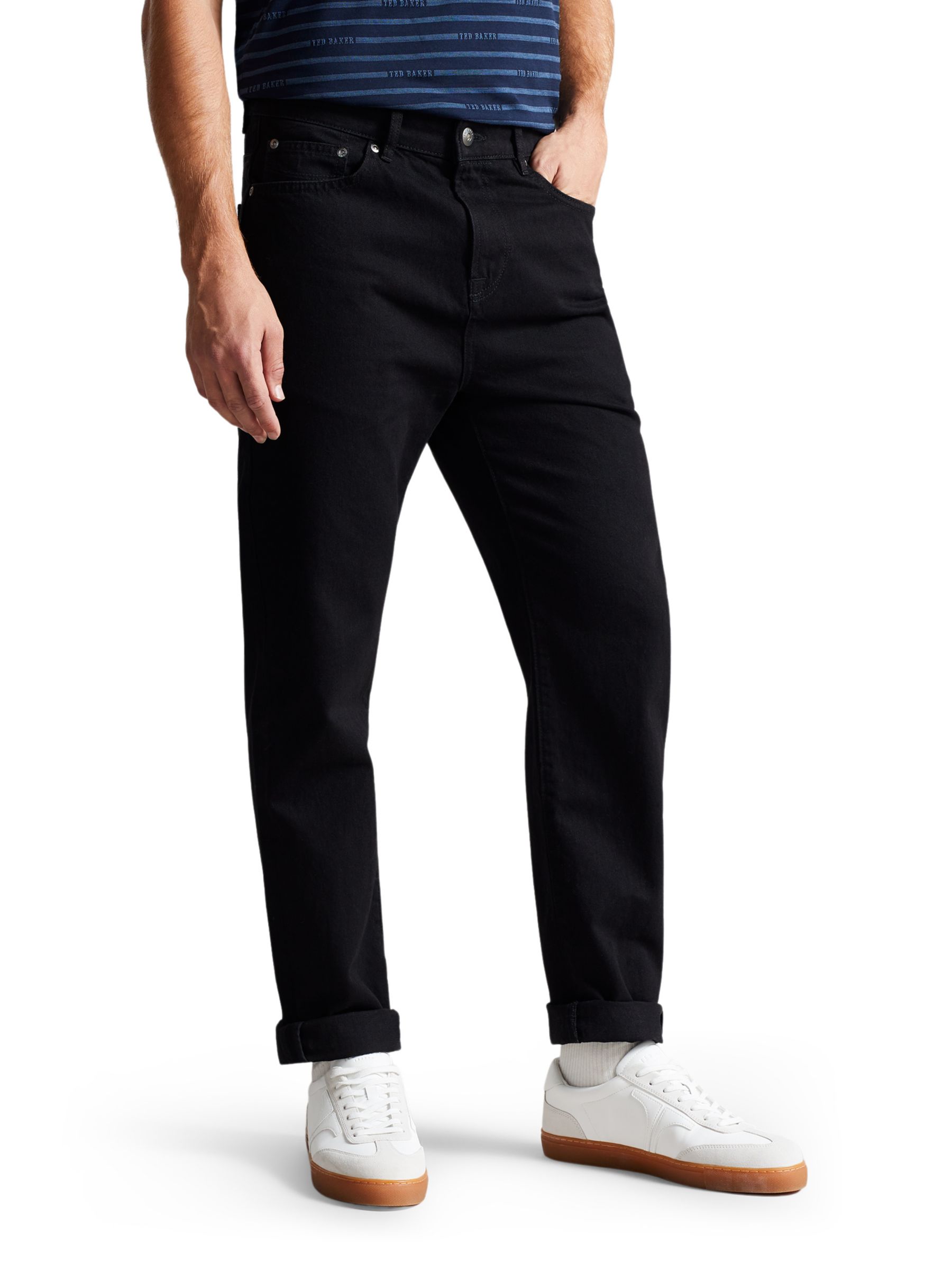 Ted Baker Camdun Slim Jeans, Black at John Lewis & Partners
