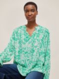 Lily and Lionel Florence Snake Blouse, Green