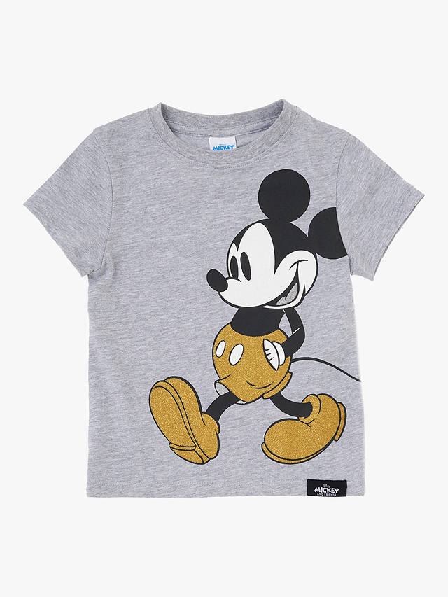 Angel & Rocket Kids' Mickey Mouse T-Shirt, Grey