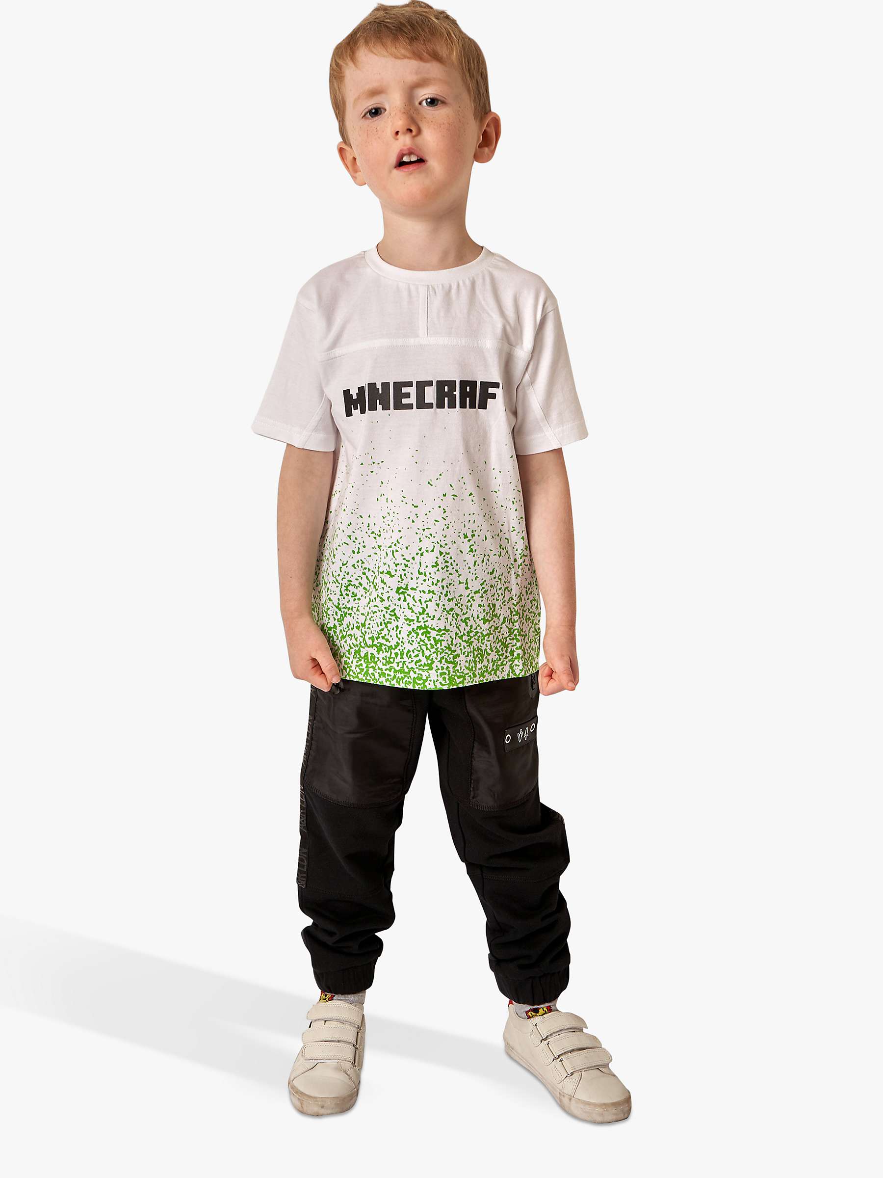 Buy Angel & Rocket Kids' Minecraft Dip-Dye T-Shirt, White Online at johnlewis.com