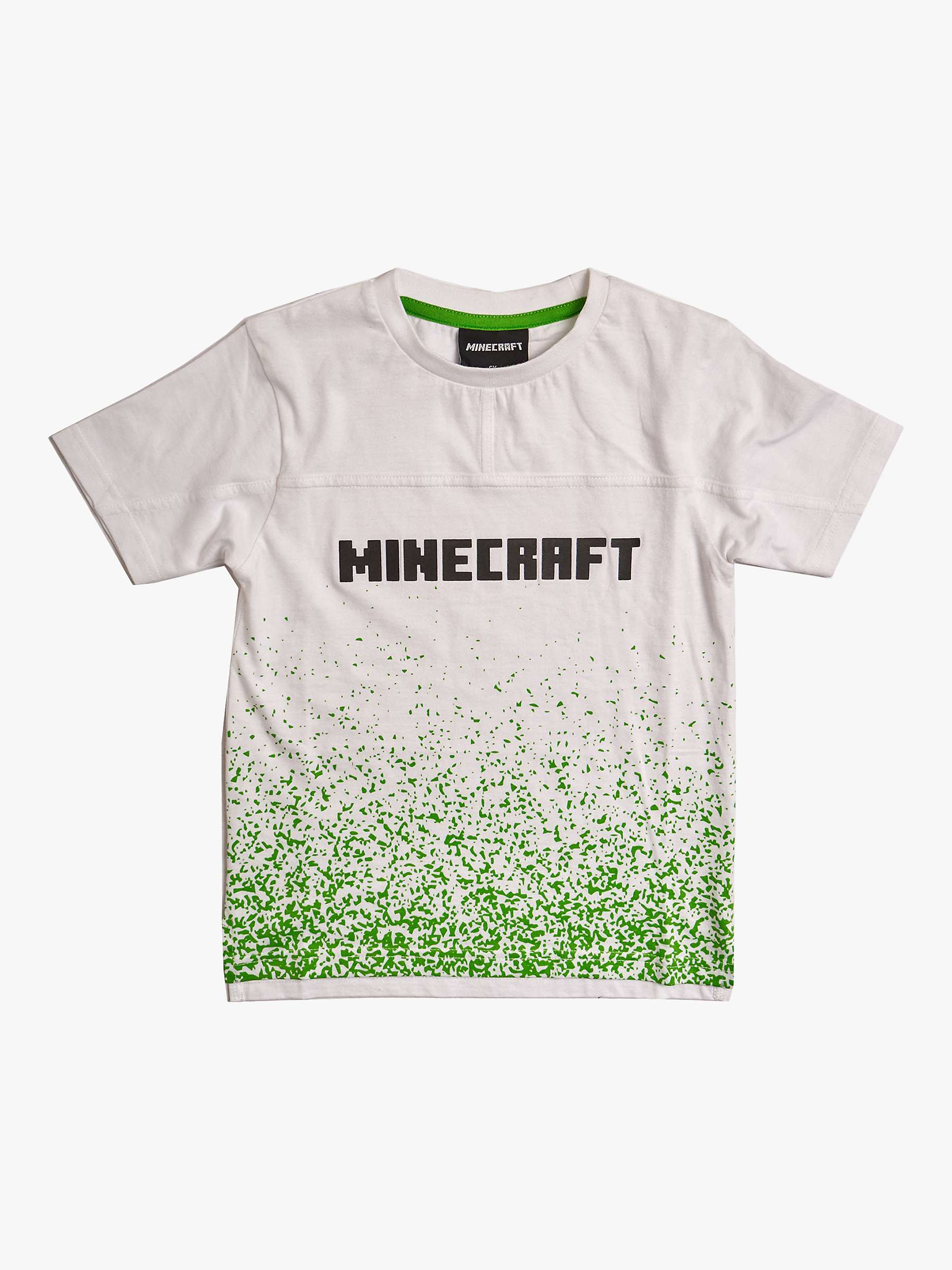 Buy Angel & Rocket Kids' Minecraft Dip-Dye T-Shirt, White Online at johnlewis.com