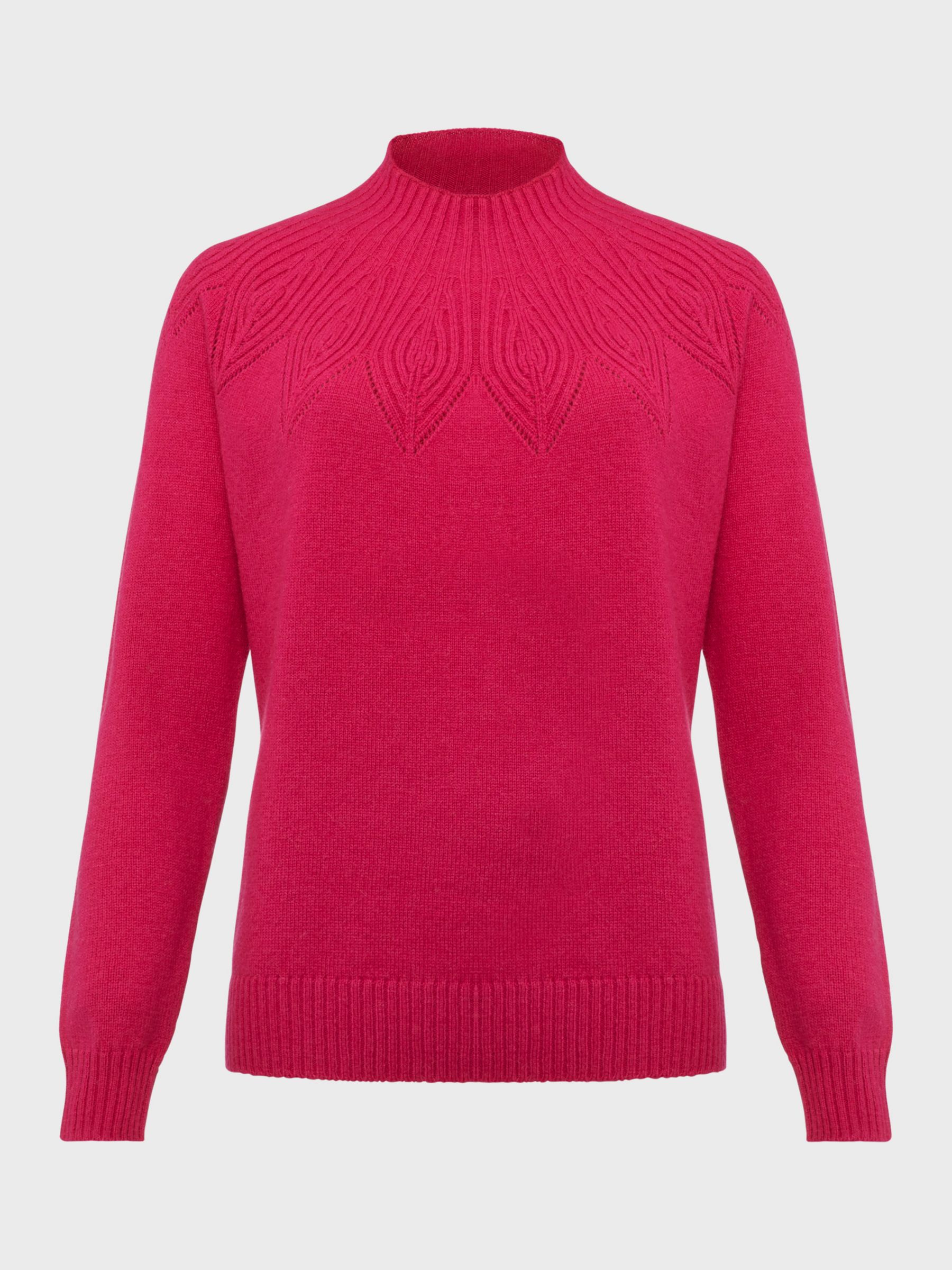 Hobbs Cecilia Pointelle Jumper, Orchid Pink