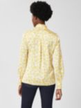 Hobbs Beatrice Animal Print Blouse, Ivory/Yellow