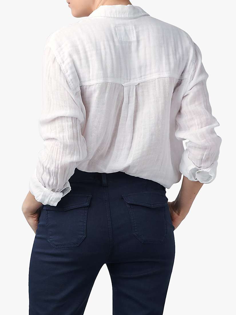 Buy Rails Ellis Patch Pocket Cotton Gauze Shirt, White Online at johnlewis.com