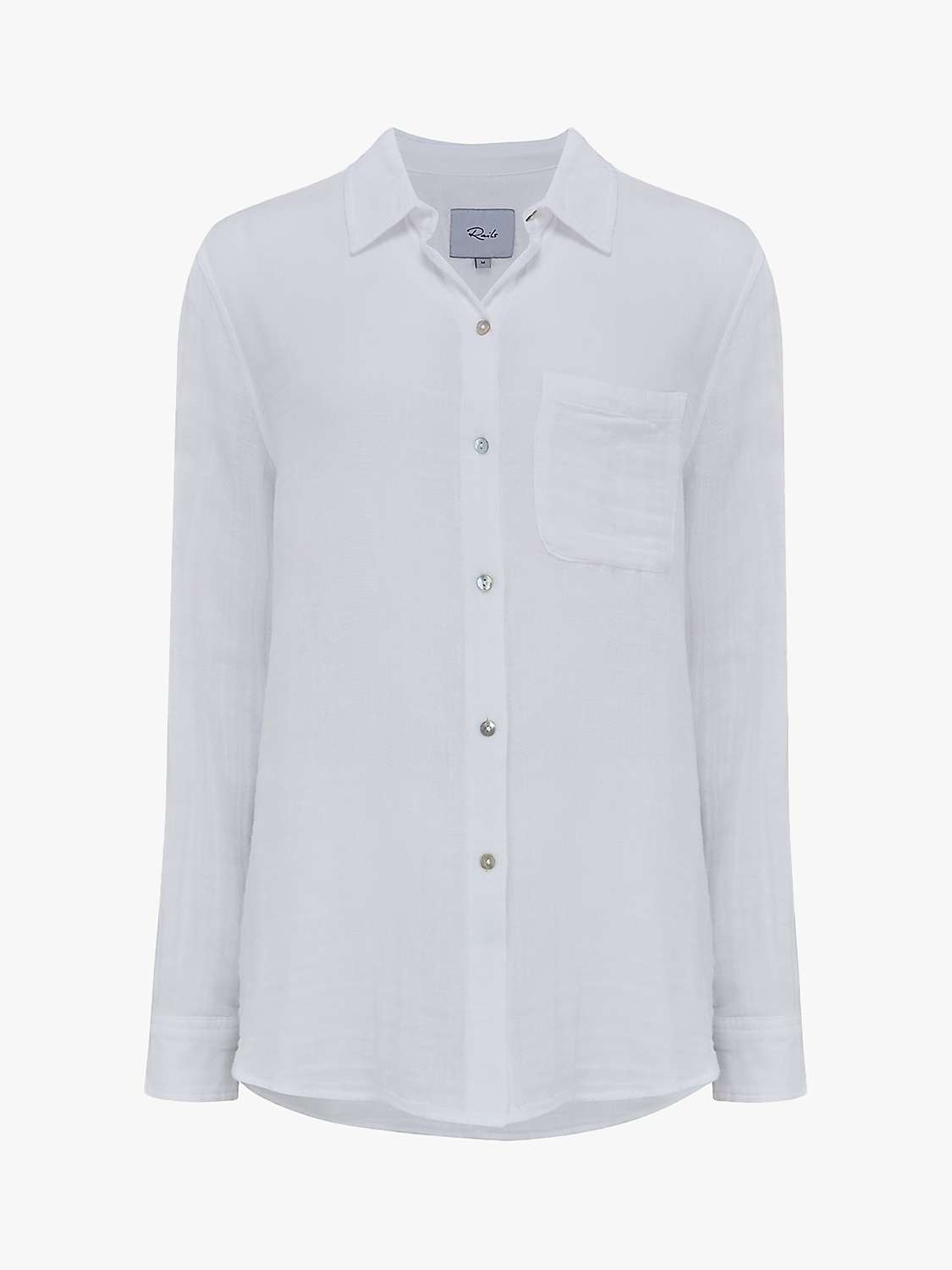 Buy Rails Ellis Patch Pocket Cotton Gauze Shirt, White Online at johnlewis.com