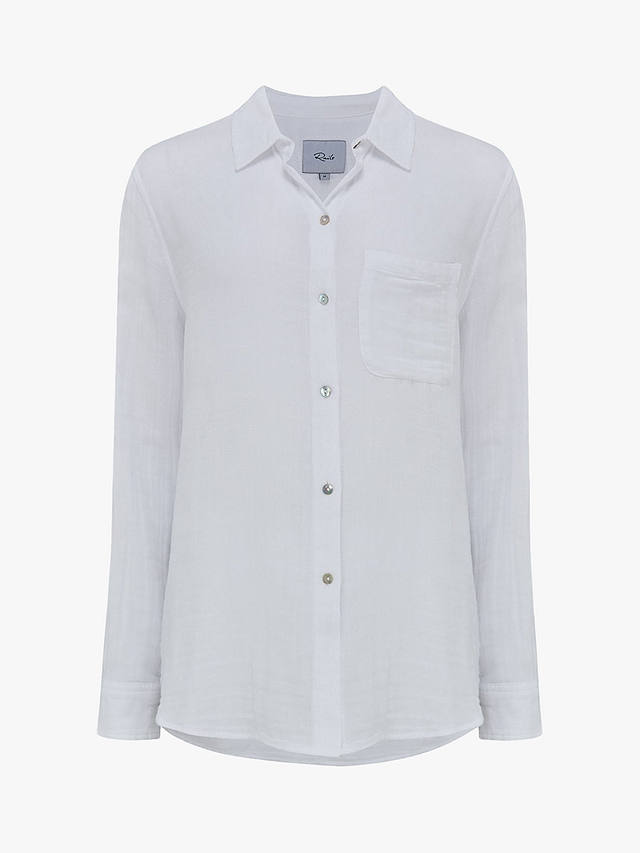 Rails Ellis Patch Pocket Cotton Gauze Shirt, White