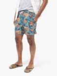 FatFace Trevose Tropical Print Swim Shorts, Sea Blue/Multi
