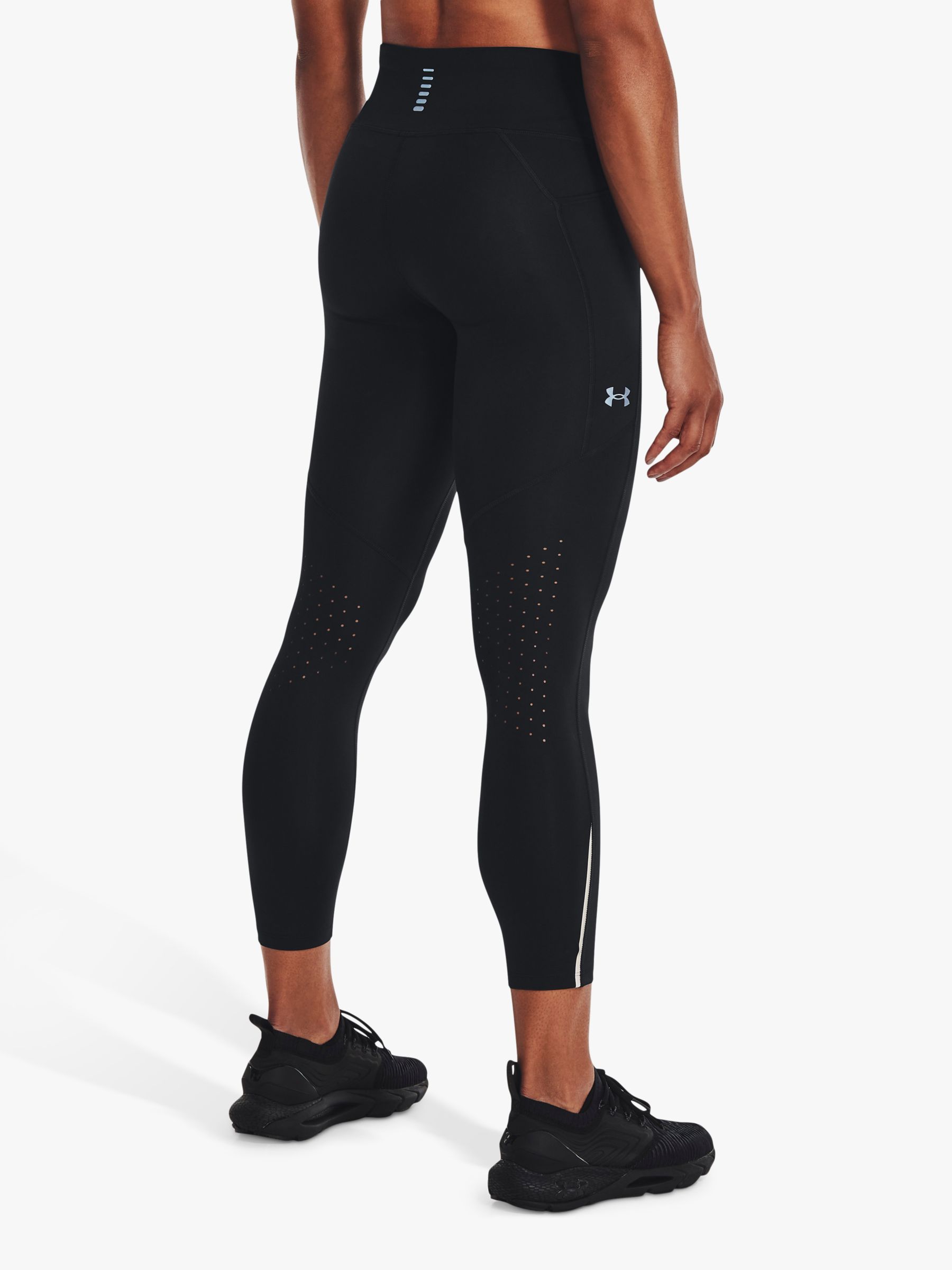 Under Armour Fly Fast 3.0 Ankle Grazer Running Leggings, Black/Reflective  at John Lewis & Partners