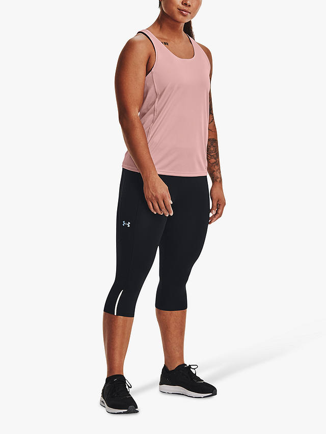 Under Armour Fly Fast 3.0 Capri Running Leggings, Black/Reflective