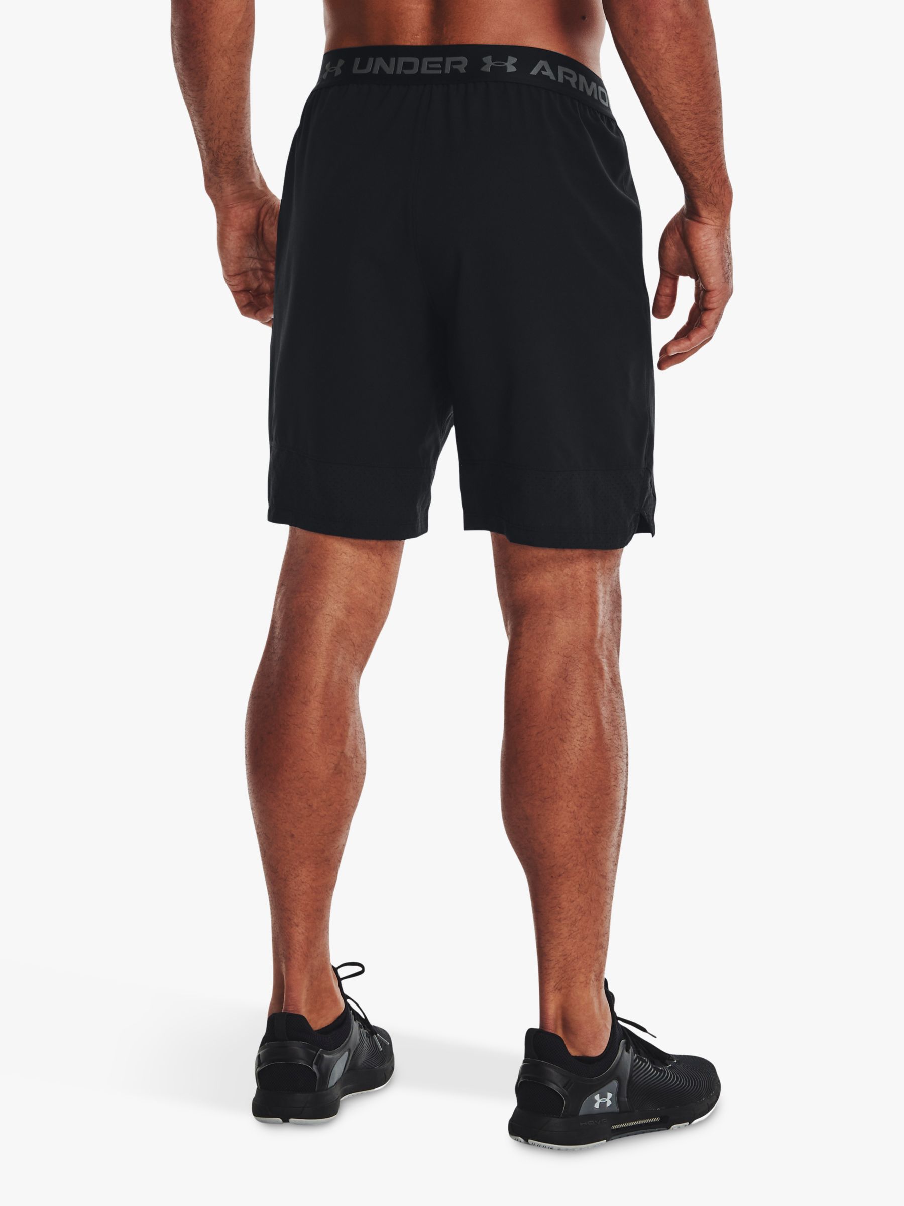 Under Armour Vanish Woven Gym Shorts, Black/Pitch Gray at John Lewis ...