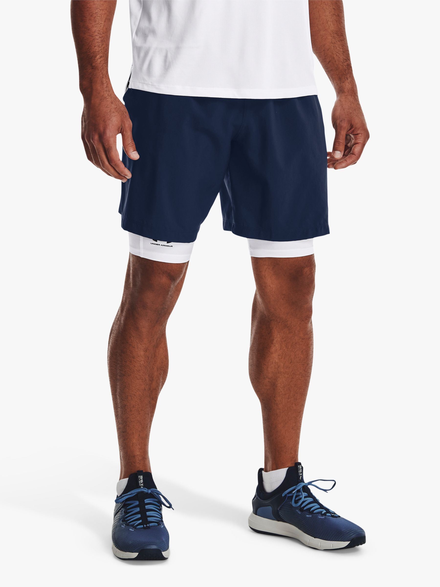 Under Armour Woven Graphic Gym Shorts, Academy Blue, S
