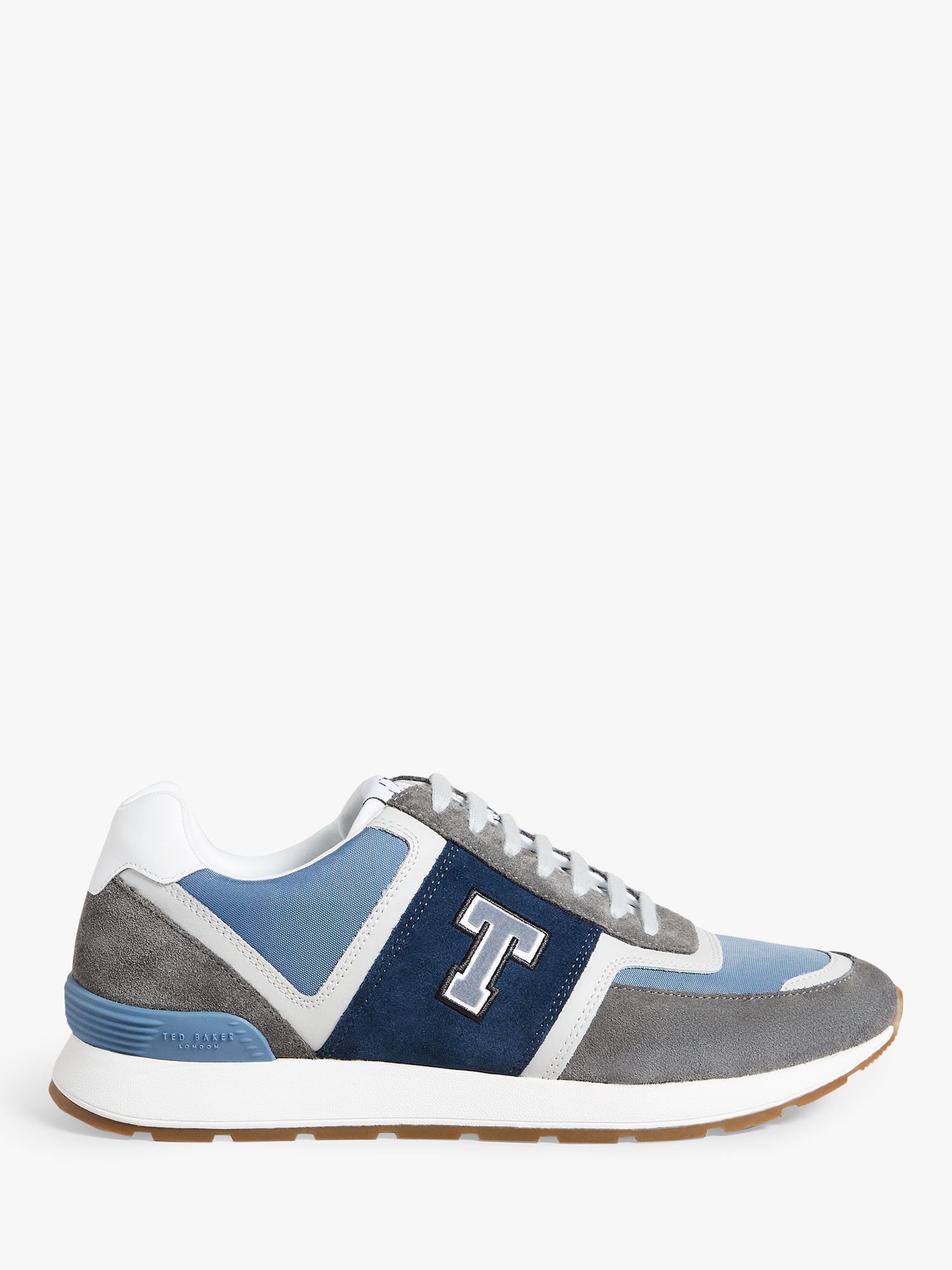 Ted Baker Gregory Lace Up Trainers, Grey/Blue, 6