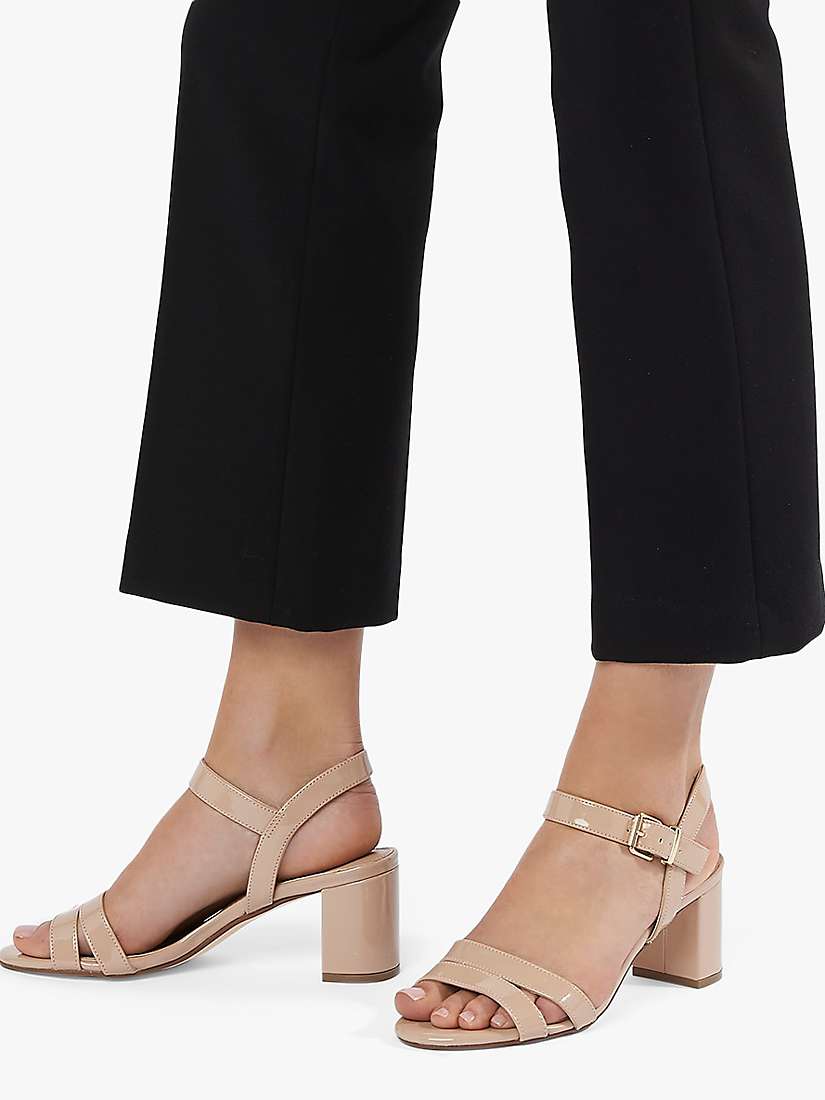 Buy Dune Merisa Block Heel Sandals, Nude Online at johnlewis.com