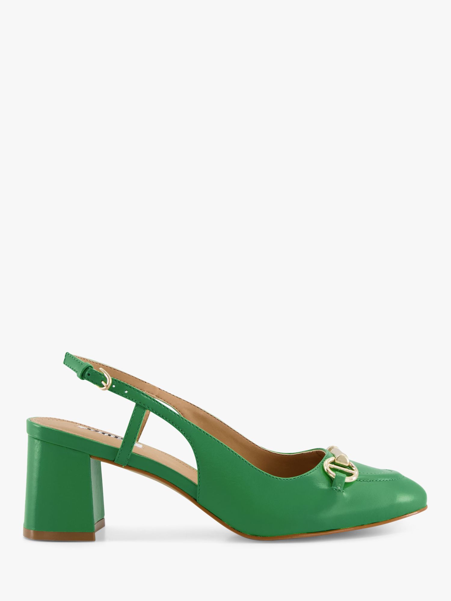 Dune Cassie Leather Slingback Court Shoes