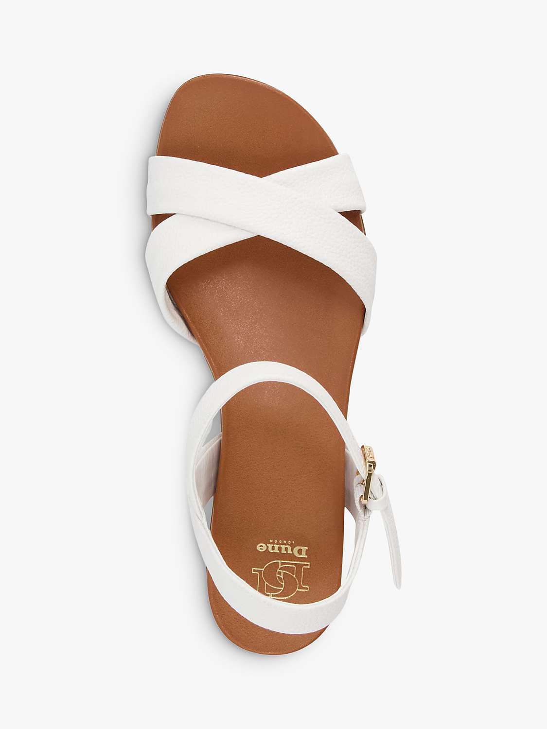 Buy Dune Landie Nubuck Strappy Sandals, White Online at johnlewis.com
