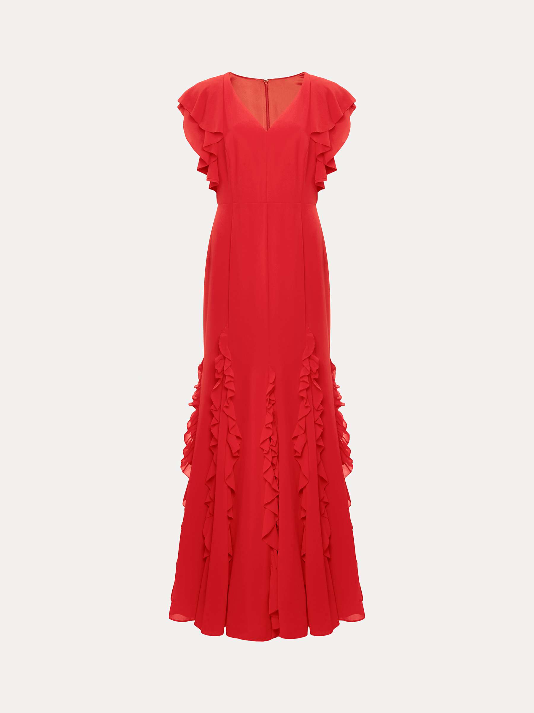 Buy Phase Eight Collection 8 Donatella Ruffle Maxi Dress, Scarlet Online at johnlewis.com