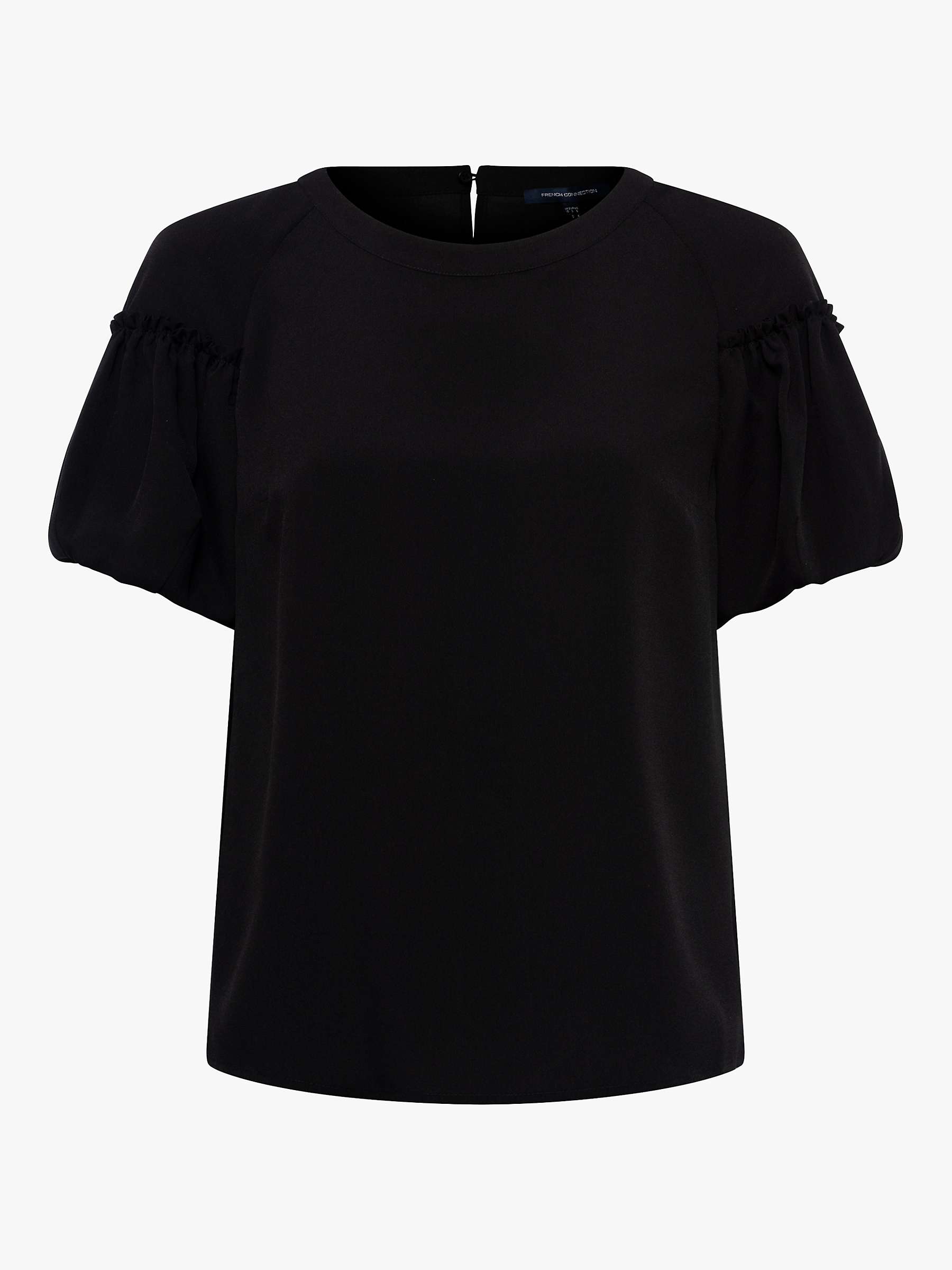 Buy French Connection Light Crepe Top, Black Online at johnlewis.com