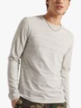 Superdry Orange Label Organic Cotton Long Sleeve T-Shirt, Silver Birch Feeder'