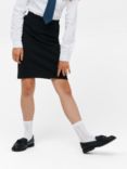 John Lewis Jersey Tube School Skirt, Black