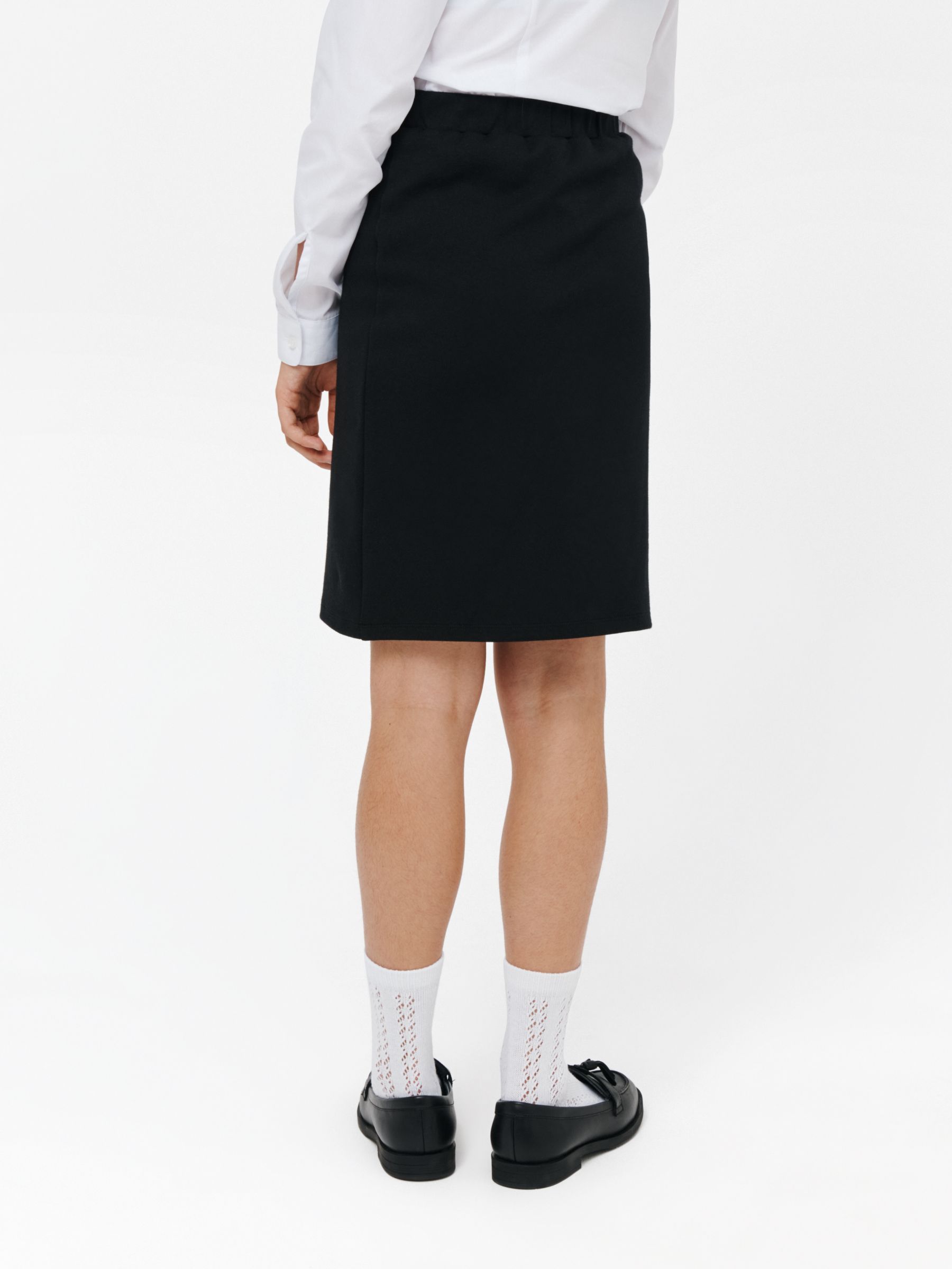 Buy John Lewis Jersey Tube School Skirt, Black Online at johnlewis.com