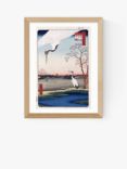 EAST END PRINTS Ando Hiroshige 'One Hundred Famous Views of Edo' Cranes Framed Print