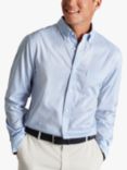 Charles Tyrwhitt Check Non Iron Slim Fit Oxford Shirt, Indigo Blue
