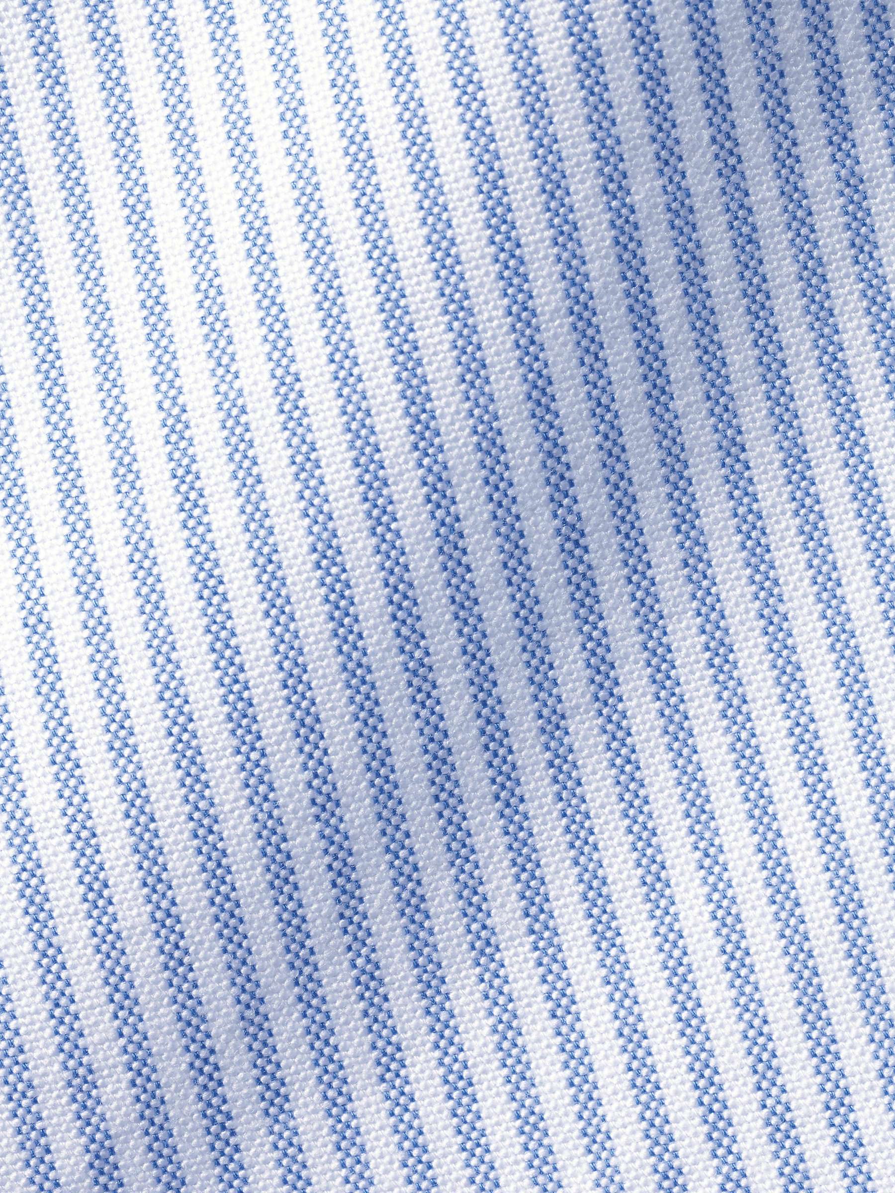 Buy Charles Tyrwhitt Button-Down Collar Washed Oxford Stripe Slim Fit Shirt, Ocean Blue Online at johnlewis.com
