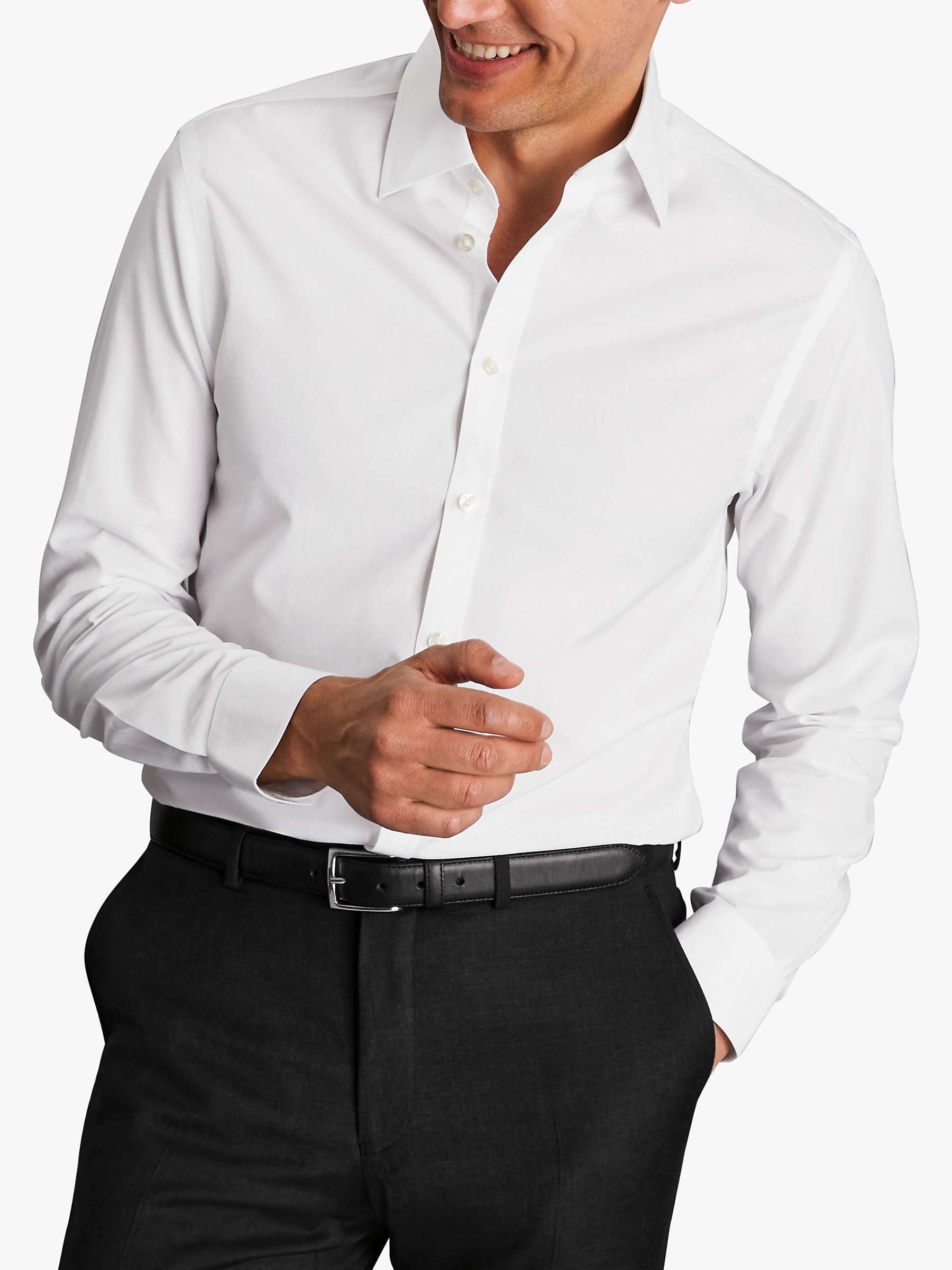Buy Charles Tyrwhitt Cutaway Collar Non-Iron Poplin Slim Fit Shirt Online at johnlewis.com