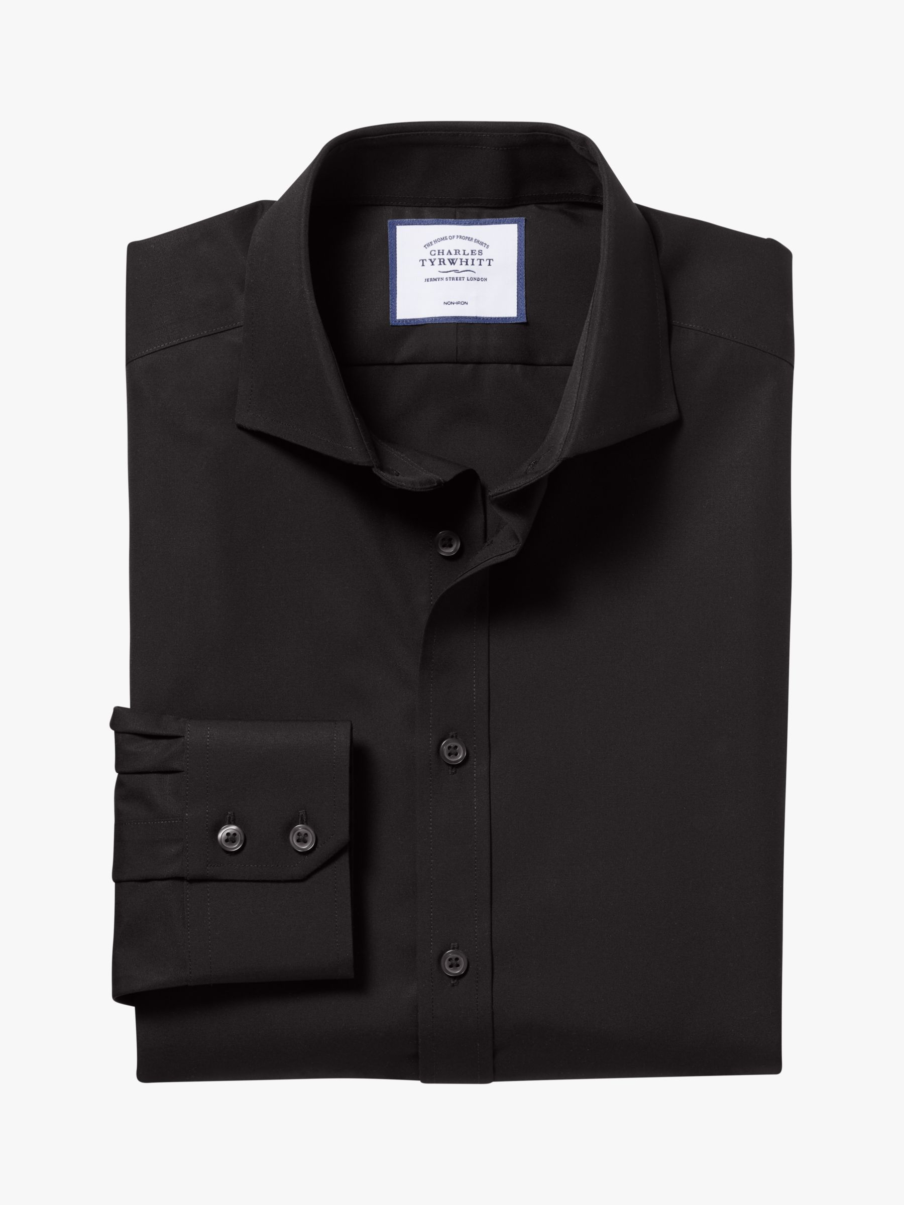 Buy Charles Tyrwhitt Cutaway Collar Non-Iron Poplin Slim Fit Shirt Online at johnlewis.com