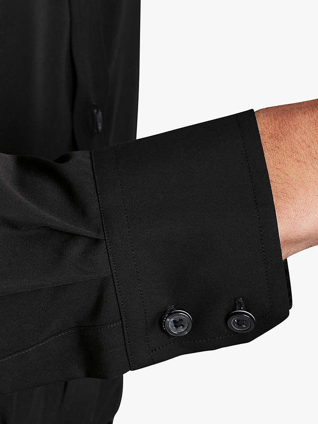 Charles Tyrwhitt Cutaway Collar Non-Iron Poplin Slim Fit Shirt, Black
