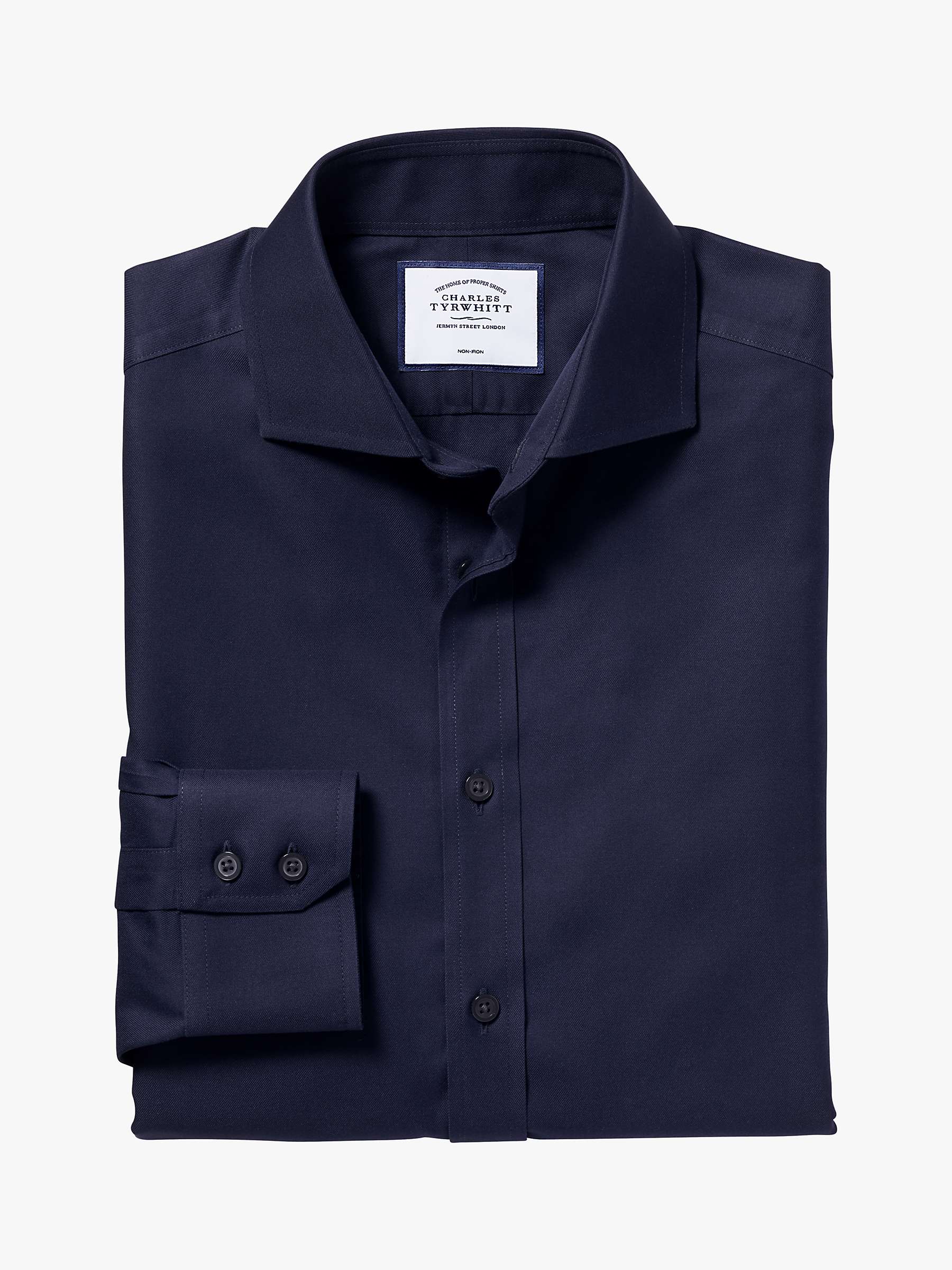 Buy Charles Tyrwhitt Cutaway Collar Non-Iron Twill Slim Fit Shirt Online at johnlewis.com