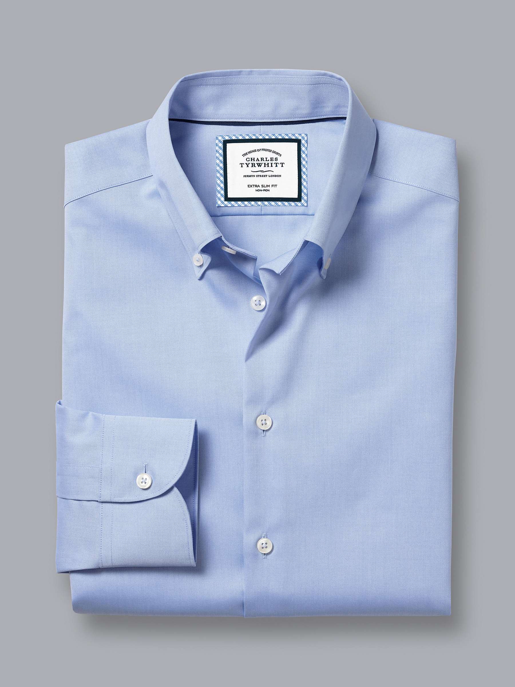 Buy Charles Tyrwhitt Button-Down Collar Non-Iron Slim Fit Shirt Online at johnlewis.com
