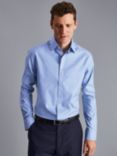 Charles Tyrwhitt Non-Iron Prince of Wales Slim Fit Shirt, Ocean Blue