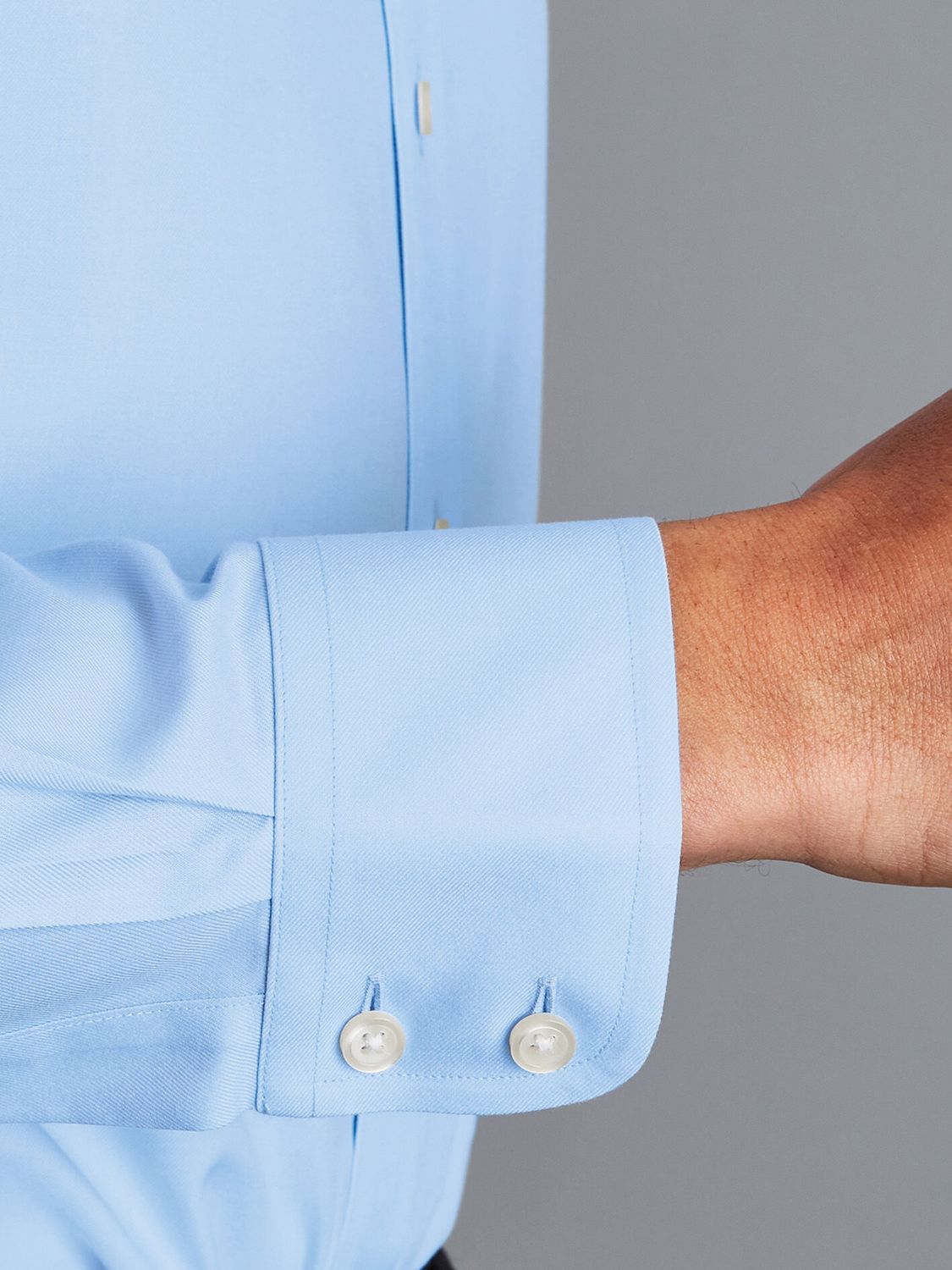 Charles Tyrwhitt Classic Collar Non-Iron Twill Slim Fit Shirt, Sky Blue ...
