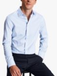 Charles Tyrwhitt Classic Collar Non-Iron Twill Mini Grid Slim Fit Shirt, Cornflower Blue