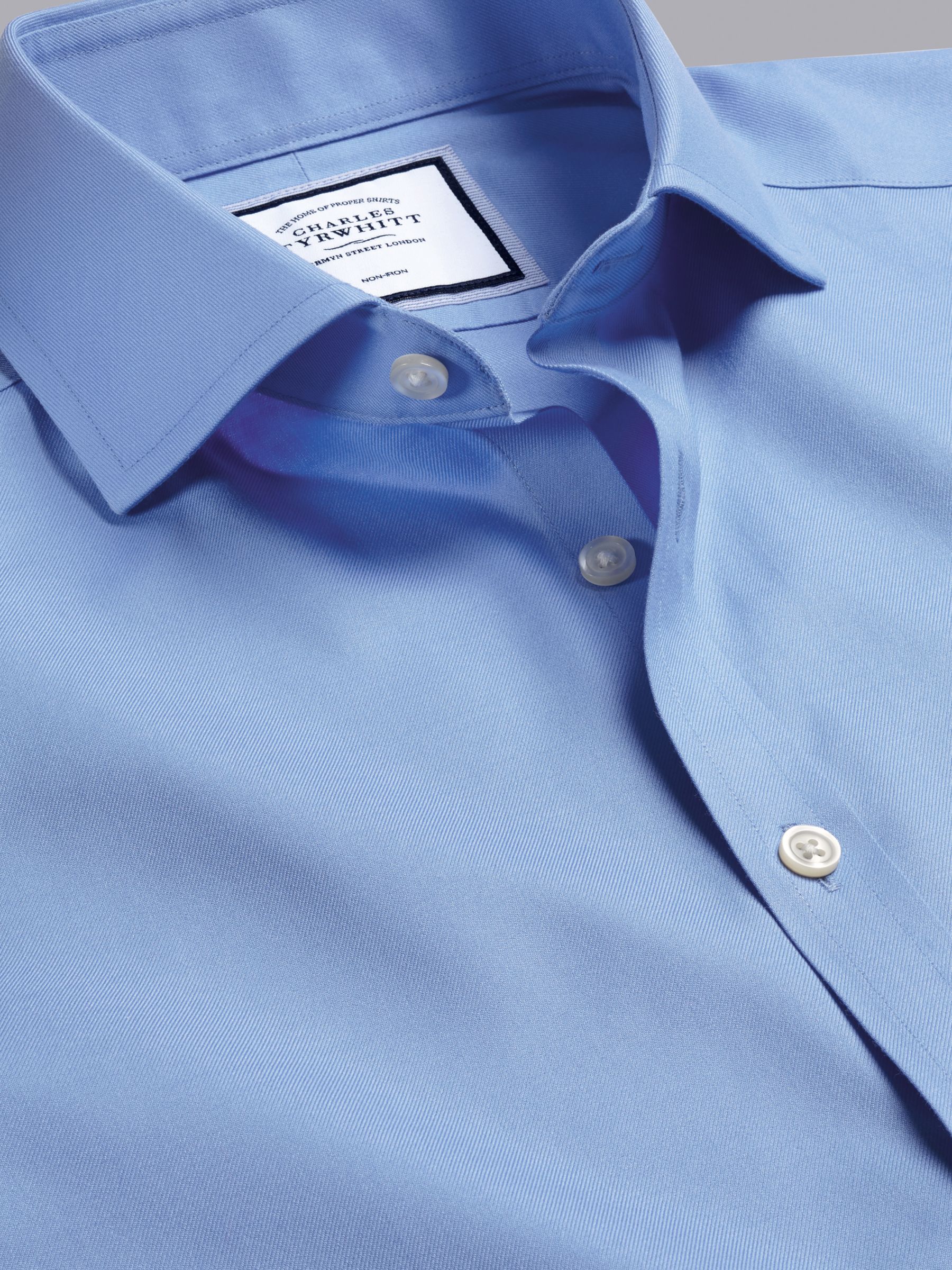 Charles Tyrwhitt Cutaway Collar Non-Iron Twill Slim Fit Shirt ...