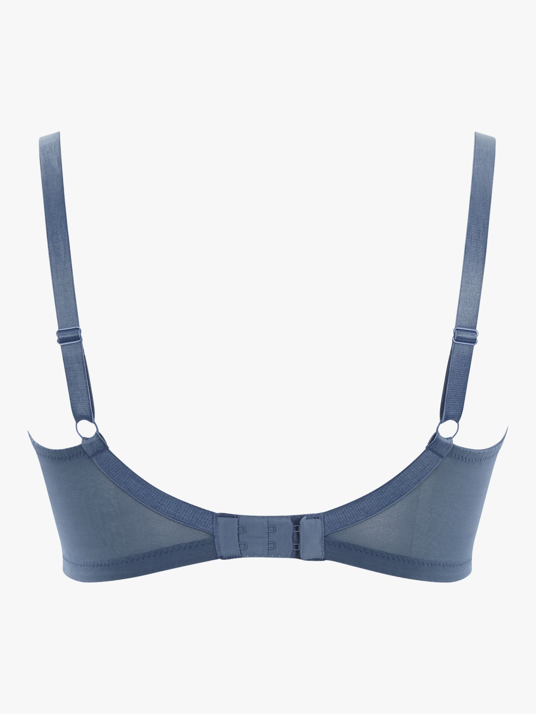 Panache Ana Underwired Plunge Bra, Vintage Blue at John Lewis & Partners