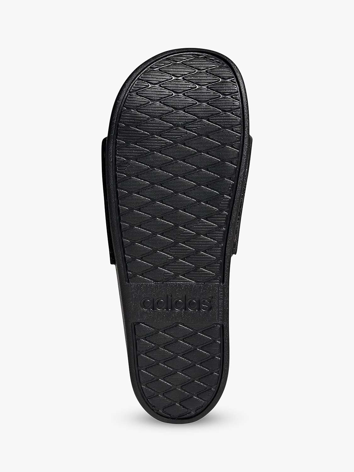 adidas Adilette Aqua Comfort Slides Slippers, Black at John Lewis ...