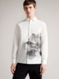Ted Baker Durlo Photographic Floral Print Shirt, White