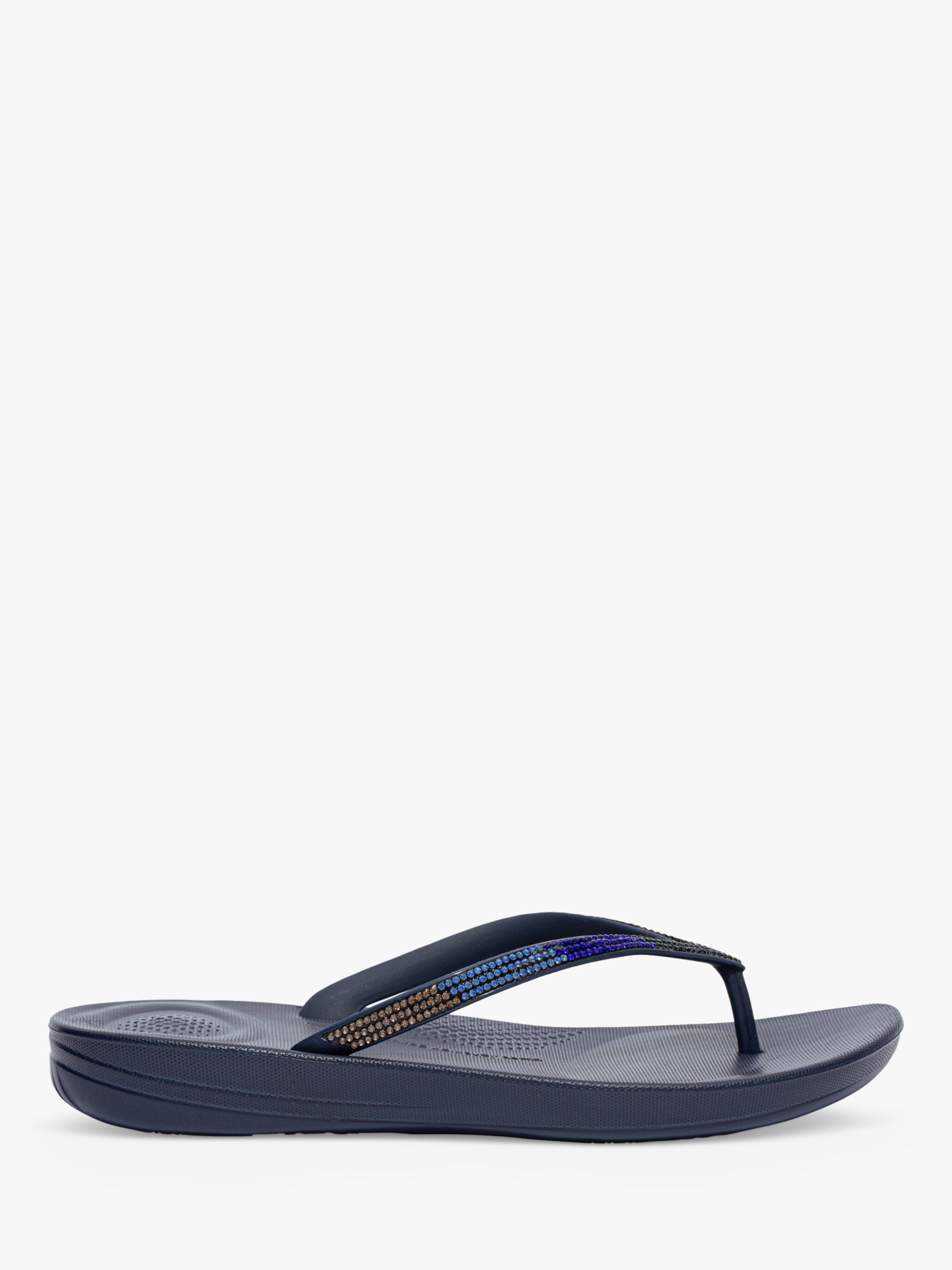 FitFlop IQushion Flip Flops, Navy at John Lewis & Partners