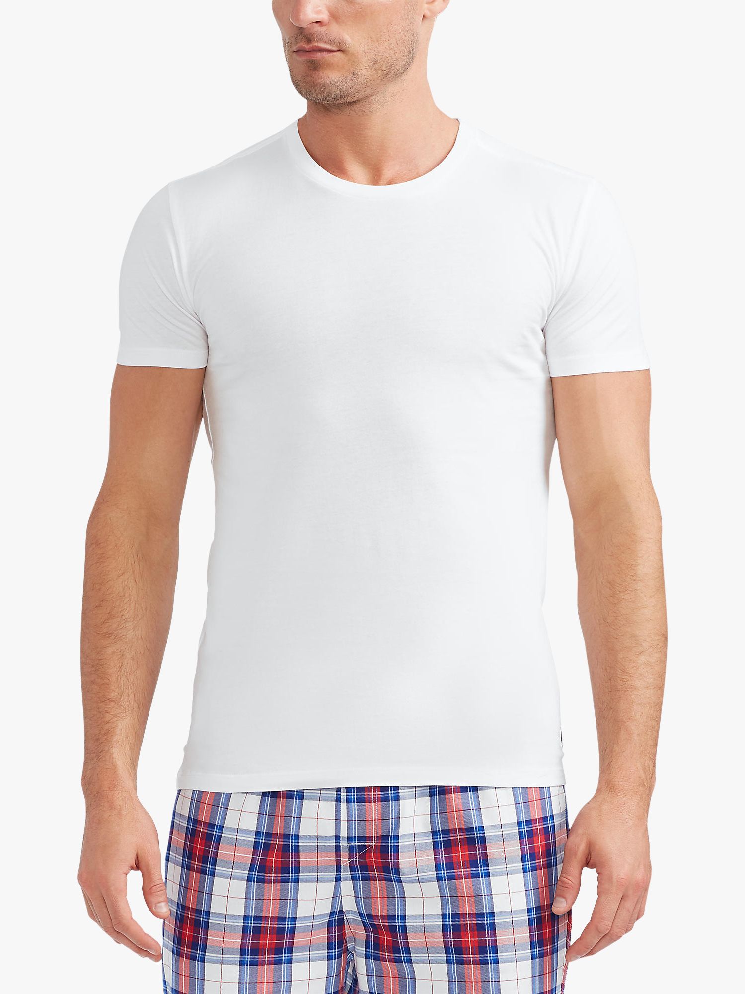 Polo Ralph Lauren Cotton Slim Fit Crew Neck Lounge T-Shirt, Pack of 3,  Multi at John Lewis & Partners