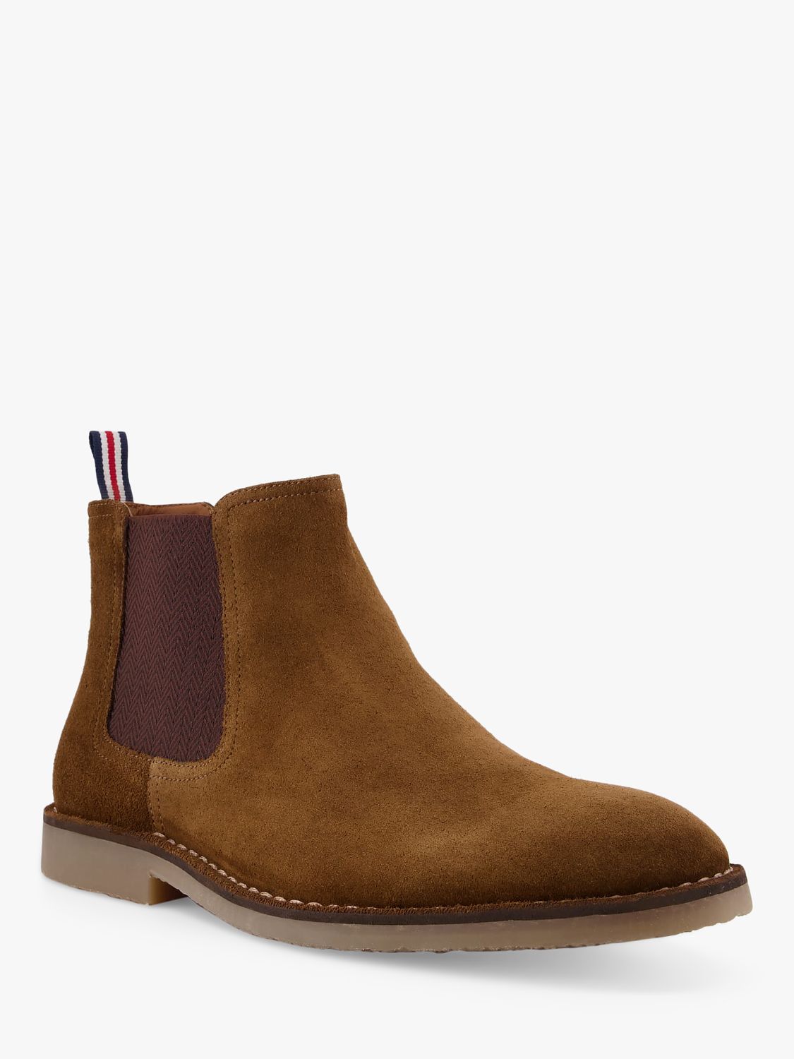 Dune Chai Suede Chelsea Boots, Tan at John Lewis & Partners