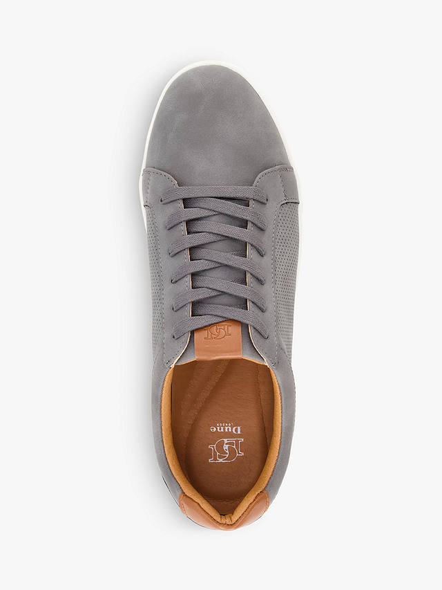 Dune Tezzy Suedette Lace Up Trainers, Grey