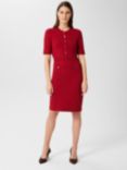 Hobbs Noa Knitted Dress, Deep Red